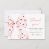 Valentijns's Little Sweetheart Baby shower Bedankkaart (Voorkant)