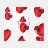 Valentijns's Love Fleece Blanket Deken (Voorkant (Horizontaal))