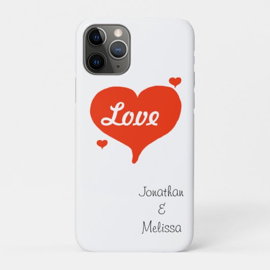 Valentijns's Love Hearts PERSONALISEREN namen Case-Mate iPhone Case (Achterkant)