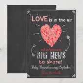 Valentijns's Love Pregnancy Reveal Feestdagenkaart (Voorkant / Achterkant)