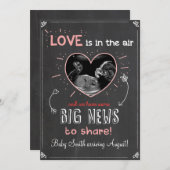 Valentijns's Love Zwangerschap Ultrasound Aankondi Feestdagenkaart (Voorkant / Achterkant)