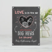 Valentijns's Love Zwangerschap Ultrasound Aankondi Feestdagenkaart (Staand voorkant)