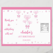 Valentijns's Meisje Verjaardag Chip Bag Wrapper Flyer (Voorkant)