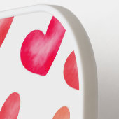 Valentijns's Monogram met harten Roze tonen Pickleball Paddle (Links Detail)
