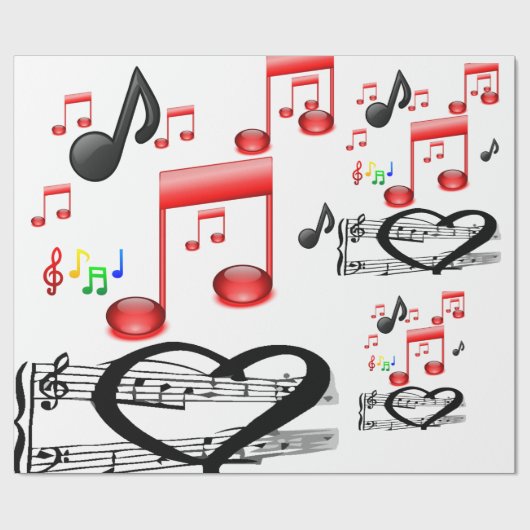 Valentijns's muzikant inpakpapier (Vlak)