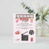 Valentijns's Party Movie Night Feestdagenkaart (Staand voorkant)