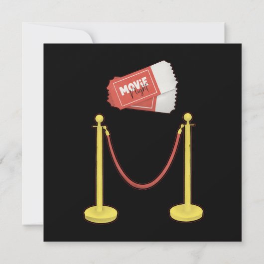 Valentijns's Party Movie Night Square Kaart (Achterkant)