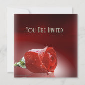 Valentijns's Party Rosebud Invitation Kaart (Achterkant)