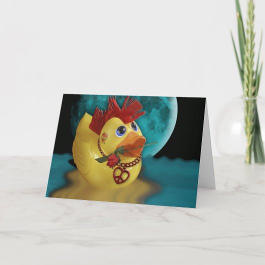 Valentijns's Peace Ducky Feestdagen Kaart (Voorkant)