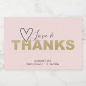 Valentijns's Roze en Gold Brunch en Bubble Sparkling Wijnetiket (Enkel label)