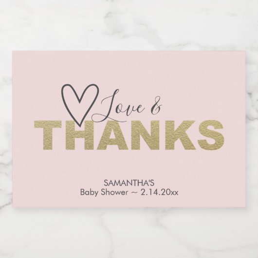 Valentijns's Roze en Gold Brunch en Bubble Sparkling Wijnetiket (Enkel label)