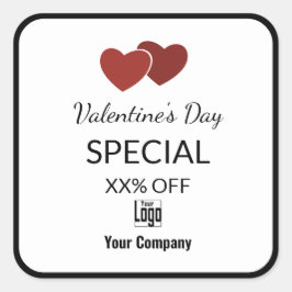 Valentijns's Speciale Marketingitems Zwart Wit Vierkante Sticker