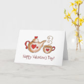 Valentijns's Tea wenskaart Kaart (Gele Bloem)