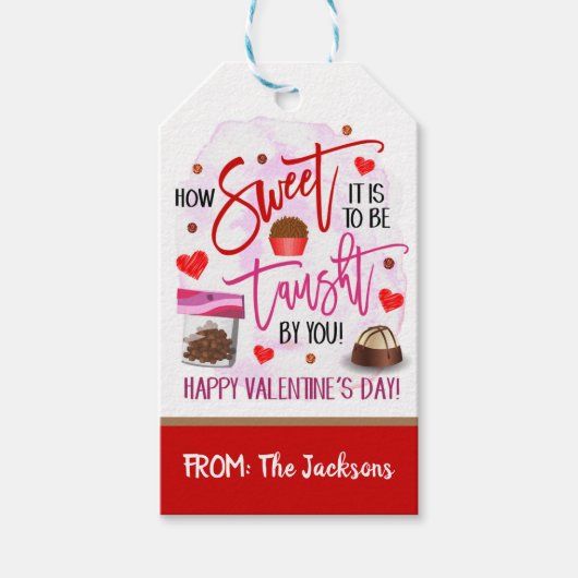 Valentijns's Teacher Gift Label Cadeaulabel (Voorkant)