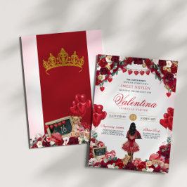 Valentijns's Thema Sweet 16 Bloemen Verjaardagsfee Kaart