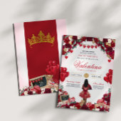 Valentijns's Thema Sweet 16 Bloemen Verjaardagsfee Kaart