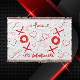 Valentijns's XOXO met Harten in Rood | Deken