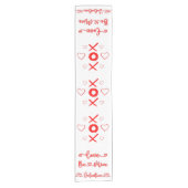 Valentijns's XOXO met Harten in Rood | Korte Tafelloper (Voorkant)