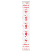 Valentijns's XOXO met Harten in Rood | Lange Tafelloper (Voorkant)