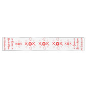 Valentijns's XOXO met Harten in Rood | Lange Tafelloper (Horizontaal)