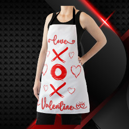 Valentijns's XOXO met Harten in Rood | Schort