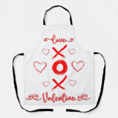 Valentijns's XOXO met Harten in Rood | Schort (Voorkant)