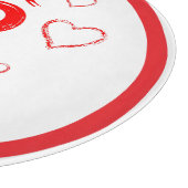 Valentijns's XOXO met Harten in Rood | Snijplank (Hoek)