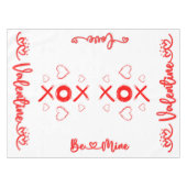 Valentijns's XOXO met Harten in Rood | Tafelkleed (Voorkant (Horizontaal))