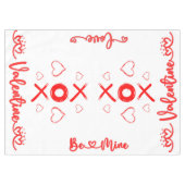 Valentijns's XOXO met Harten in Rood | Tafelkleed (Voorkant (Horizontaal))