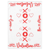 Valentijns's XOXO met Harten in Rood | Tafelkleed (Voorkant)