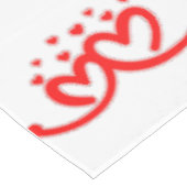 Valentijns's XOXO met Harten in Rood | Tafelkleed (Gekanteld)