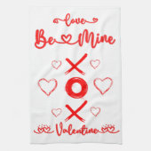 Valentijns's XOXO met Harten in Rood | Theedoek (Verticaal)