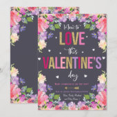 Valentijns's zwangerschapsaankondiging Baby onthul Feestdagenkaart (Voorkant / Achterkant)