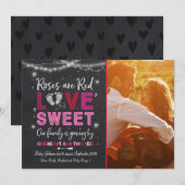 Valentijns's zwangerschapsaankondiging Baby onthul Feestdagenkaart (Voorkant / Achterkant)