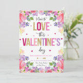 Valentijns's zwangerschapsaankondiging Baby onthul Feestdagenkaart (Staand voorkant)