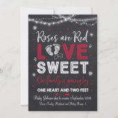 Valentijns's zwangerschapsaankondiging Baby onthul Kaart (Voorkant)