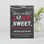 Valentijns's zwangerschapsaankondiging Baby onthul Kaart (Staand voorkant)