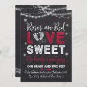 Valentijns's zwangerschapsaankondiging Baby onthul Kaart (Voorkant / Achterkant)