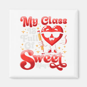 Valentijnsshirt voor leraren Mijn klas is vol met Magneet