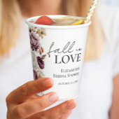 Valentijnsshower Burgundy Herfst Bruidsshower Papieren Bekers