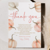 Valentijnsshower Roze Oranje Pompoen Trouwen Bedankkaart