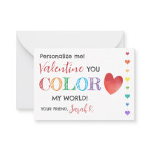 Valentijnsshuttlepen Kleur mijn wereld Klaskaart