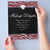 Valentijnssieraden Flyer Kapsalon Zebra Glitter (Hand)