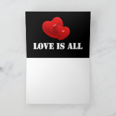 Valentijnssilhouet stel feestdagen kaart (Binnen)