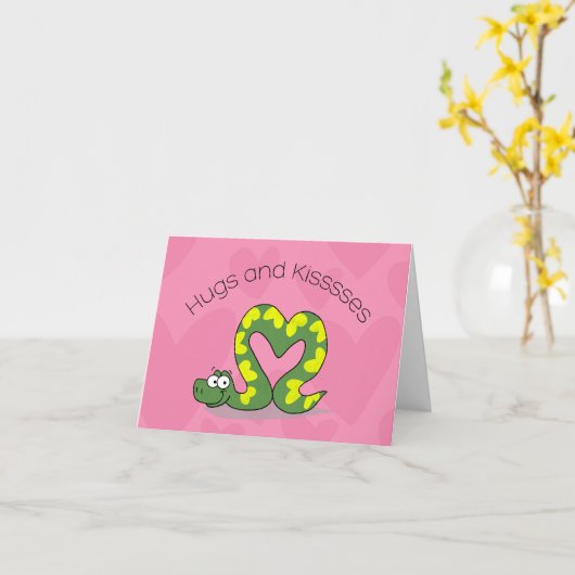 Valentijnsslang Kaart (Gele Bloem)