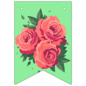 Valentijnssliert met rozen vlaggetjes (Eerste vlag)