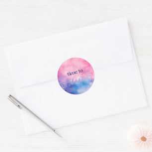 Valentijnssticker - Design Aquarelle Ronde Sticker