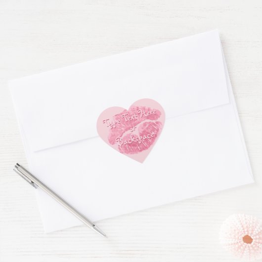 Valentijnssticker Liefdeskus Sticker Personaliseer (Envelop)