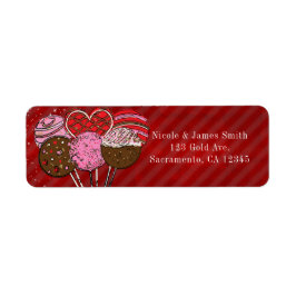 Valentijnstaart-ijsjes Moderne Chic Verjaardagsfee Etiket