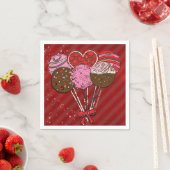 Valentijnstaart Pop Modern Chique Verjaardagsfeest Servetten (Insitu)